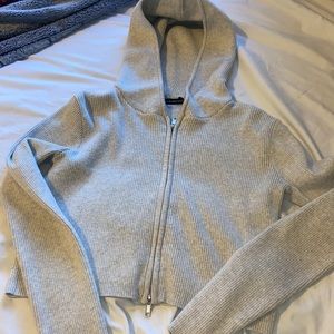gray brandy two zipper jacket